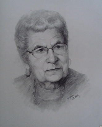 Stratton - AuntEve - Carbon Pencil - 14in x 11in