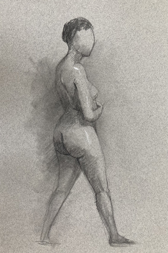 Stratton - Serenity - Charcoal Pencil - 12in x 9in
