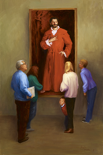 Stratton - Admiring the Doctor - Oil - 36in x 24in