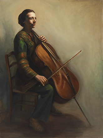 Stratton - The Cellist - Oil - 40in x 30in