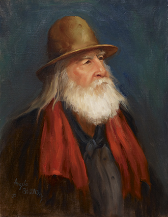 Stratton - Portraying an American Poet - Oil - 18in x 14in
