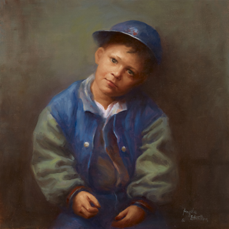 Stratton - Mitch with Cap - Oil - 16in x 16in