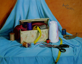 Stratton - Sewing Box - Oil - 16in x 20in